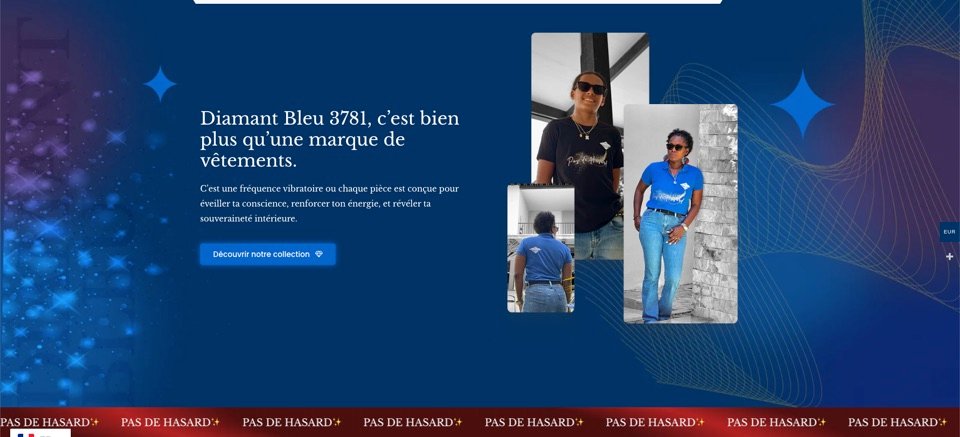 Aperçu du site Diamant Bleu