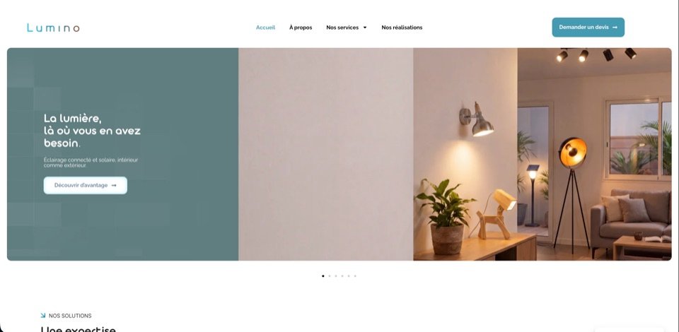 Aperçu du site Lumino